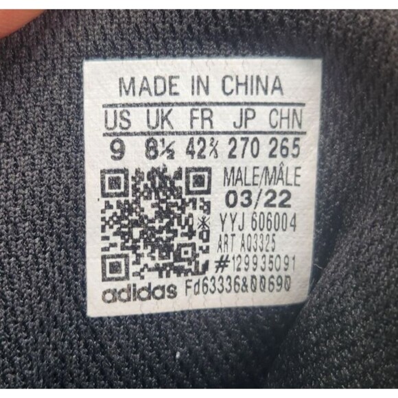 Adidas HVC 2 Mens Sz 9 Black White Athletic Wresting Boxing Sneaker Shoes AQ3325 - Picture 9 of 9